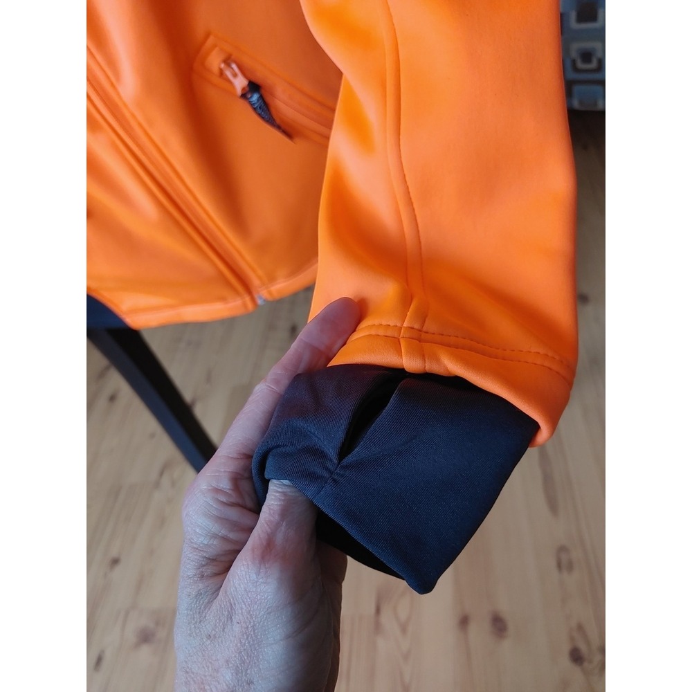 Running Room Fit Wear Men's Windbreaker Fleece Sz S Neon Orange - Picture 5 of 13